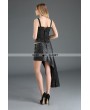 Pentagramme Black Gothic Punk Irregular PU Leather Lace Skirt