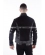 Pentagramme Black Gothic Punk Short Leather Jacket for Men