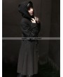 Pentagramme Black Gothic Hoodie Long Coat for Women