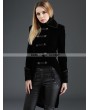Pentagramme Black Swallow Tail Double-Breasted Gothic Coat for Women