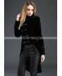 Pentagramme Black Swallow Tail Double-Breasted Gothic Coat for Women