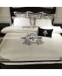 White and Black Gothic Vintage Palace Comforter Set 0014