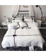 White and Black Gothic Sweet Comforter Set 0016