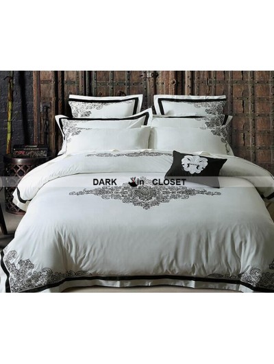 White And Black Gothic Vintage Palace Comforter Set 0017 Darkincloset Com - Black Gothic Bedding White And Black Gothic Vintage Palace Comforter Set 0017 Darkincloset Com - Black Gothic Bedding