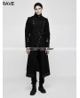 Punk Rave Black Gothic Military Uniform Worsted Jacket for Men