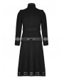 Punk Rave Black Gothic Military Uniform Worsted Jacket for Men