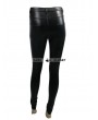 Devil Fashion Black Gothic Flower Hollow-Out Legging for Women