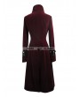 Devil Fashion Red Velvet Chinese Knot Gothic Vintage Long Jacket for Women