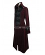 Devil Fashion Red Velvet Chinese Knot Gothic Vintage Long Jacket for Women