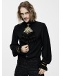 Devil Fashion Black Gothic Vintage Palace Style Blouse with Bowtie for Men