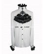 Devil Fashion White Gothic Vintage Palace Style Blouse with Bowtie for Men