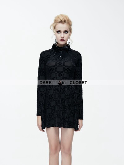 Devil Fashion Gothic Printing Pattern Little Black Dress
