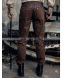 RQ-BL Coffee Industrial Steampunk Man Trousers with Pocket Bag