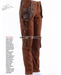 RQ-BL Coffee Industrial Steampunk Man Trousers with Pocket Bag