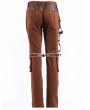 RQ-BL Coffee Industrial Steampunk Man Trousers with Pocket Bag