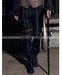 RQ-BL Coffee Industrial Stripe Steampunk Man Trousers