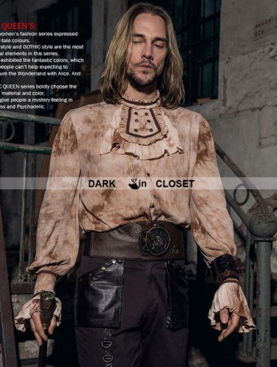 RQ-BL Do Old Steampunk Long Sleeve Blouse for Men