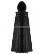 Punk Rave Black Gothic Witch Long Fur Cloak for Men