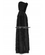 Punk Rave Black Gothic Witch Long Fur Cloak for Men