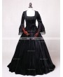 D-RoseBlooming Black Velvet Ball Gown Gothic Theatrical Victorian Gown