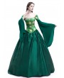 Rose Blooming Green Fancy Theatrical Victorian Dress