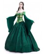 Rose Blooming Green Fancy Theatrical Victorian Dress