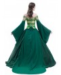 Rose Blooming Green Fancy Theatrical Victorian Dress