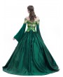 Rose Blooming Green Fancy Theatrical Victorian Dress