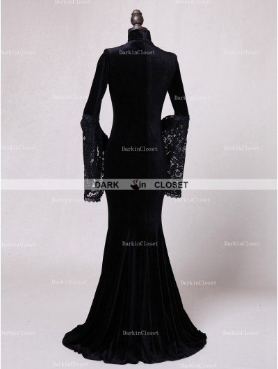 black gothic mermaid dress