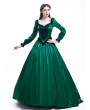 Rose Blooming Green Ball Princess Victorian Masquerade Dress