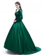 Rose Blooming Green Ball Princess Victorian Masquerade Dress