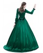 Rose Blooming Green Ball Princess Victorian Masquerade Dress