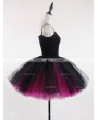 Rose Bloooming Blue Fuchsia Gothic Tulle Short Skirt