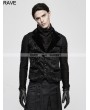 Punk Rave Black Gothic Vintage Jacquard Vest for Men