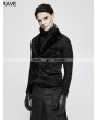 Punk Rave Black Gothic Vintage Jacquard Vest for Men