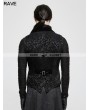 Punk Rave Black Gothic Vintage Jacquard Vest for Men