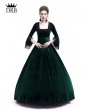 Rose Blooming Green Velvet Ball Gown Theatrical Victorian Gown