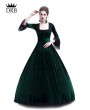 Rose Blooming Green Velvet Ball Gown Theatrical Victorian Gown