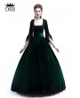 Rose Blooming Green Velvet Ball Gown Theatrical Victorian Gown