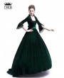 Rose Blooming Green Velvet Ball Gown Theatrical Victorian Gown