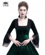 Rose Blooming Green Velvet Ball Gown Theatrical Victorian Gown