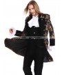 Pentagramme Gold Printing Pattern Gothic Swallow Tail Jacket for Men