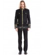 Pentagramme Black Mens Gothic Military Uniform Jacket