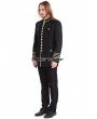 Pentagramme Black Mens Gothic Military Uniform Jacket