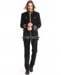 Pentagramme Black Mens Gothic Military Uniform Jacket