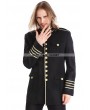 Pentagramme Black Mens Gothic Military Uniform Jacket