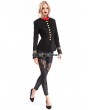 Pentagramme Black Gothic Military Uniform Jacket for Women