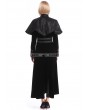 Pentagramme Black Velvet Gothic Long Cape Coat for Women