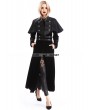 Pentagramme Black Velvet Gothic Long Cape Coat for Women