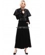 Pentagramme Black Velvet Gothic Long Cape Coat for Women